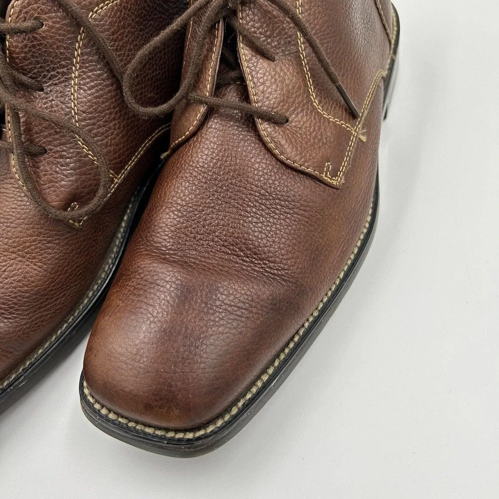Alfani Chukka Boots Mens 8.5M Brown Soft Leather Lace Up‎ 09-94848